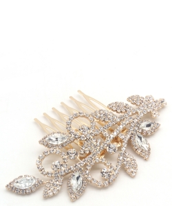 Rhinestone Hair Comb HM300115 GOLD CL